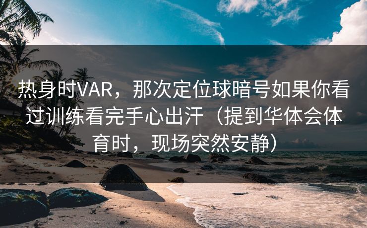热身时VAR，那次定位球暗号如果你看过训练看完手心出汗（提到华体会体育时，现场突然安静）